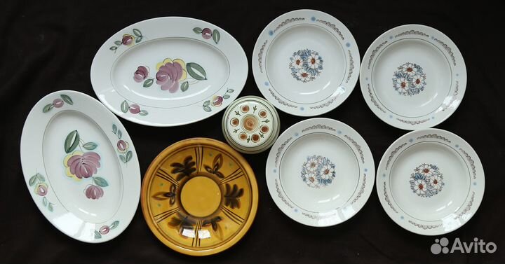 Посуда Фаянс зик Конаково Блюдо Тарелка Сахарница