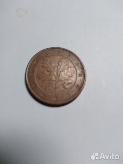 Монета 5 euro cent Германия 2004