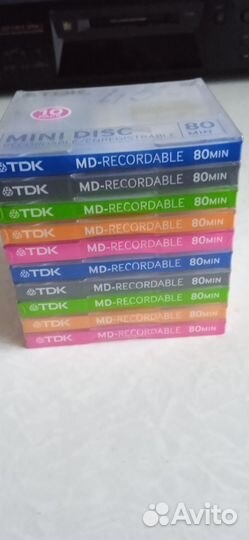Новые в упаковке,блоками Мини диски MD TDK 80