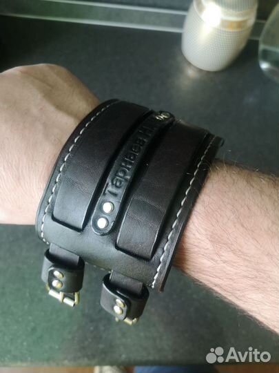 Браслет напульсник из кожи