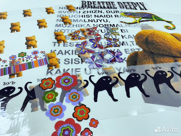 DTF печать термотрансфера, термонаклейки оптом