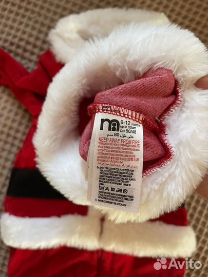 Детский костюм санты mothercare 80