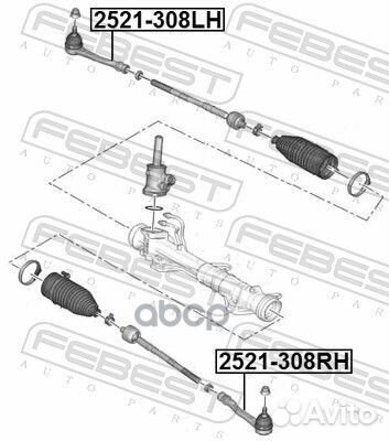 Наконечник рулевой правый 2521308LH Febest