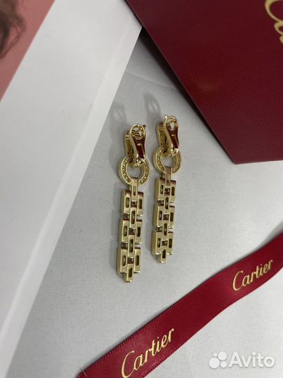 Длинные серьги cartier agrafe