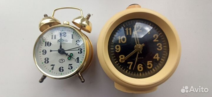 Часы будильник СССР рабочие