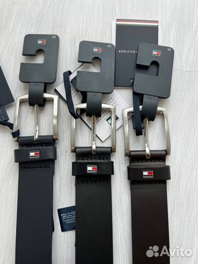 Мужской кожаный ремень Tommy Hilfiger M оригинал