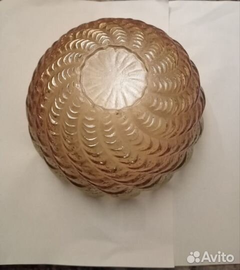 Ваза для фруктов, конфет. Цветное стекло СССР