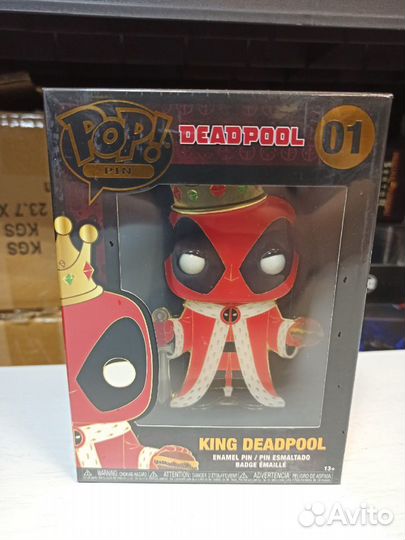 Значок Funko POP Pin Marvel Deadpool King Deadpoo