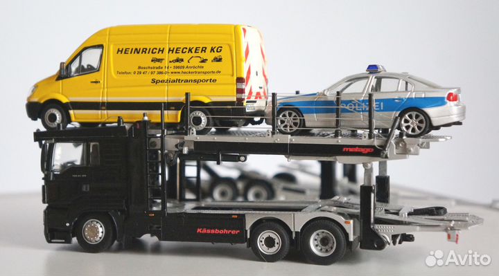 1/50 автовоз MAN прицеп WSI редкий грузовик