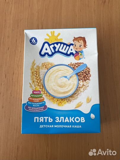 Агуша детская молочная каша пять злаков