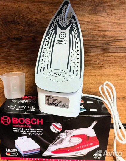 Новый утюг Bosch с керамическим покрытием 2600w (Арт.21719)