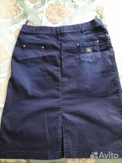 Новая джинсовая юбка р. 52