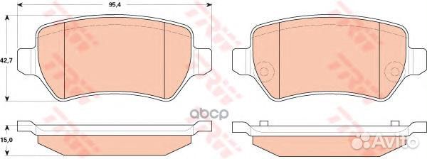 Колодки задние opel zafira B GDB1831 GDB1831 TRW