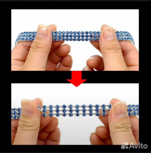 Ошейник в стразах для маленьких собак/кошек