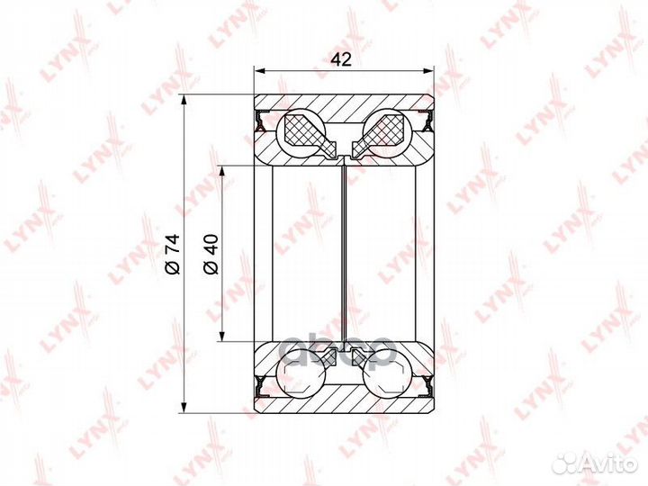 Комплект подшипника ступицы колеса перед лев