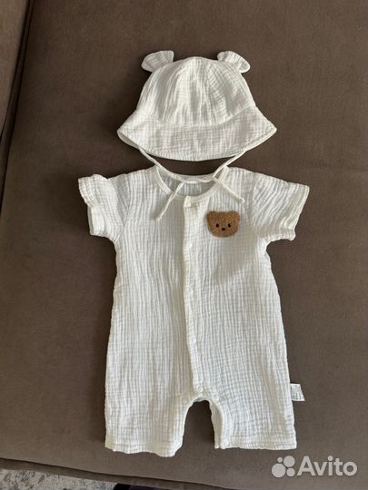 Муслиновый песочник с панамой