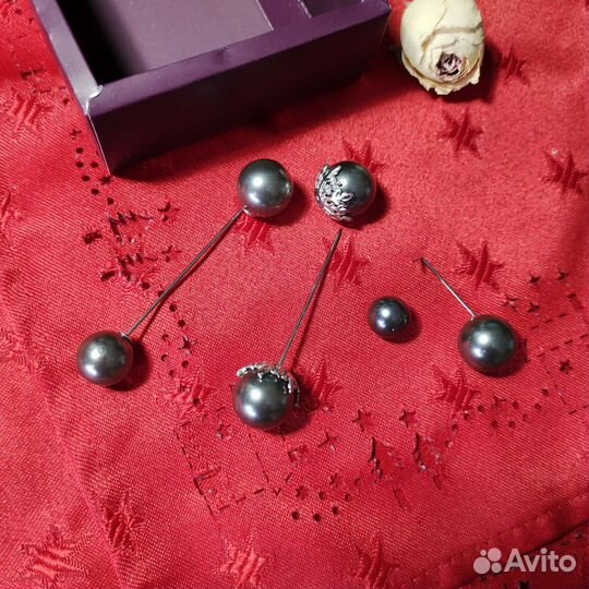 Булавки с жемчугом, набор