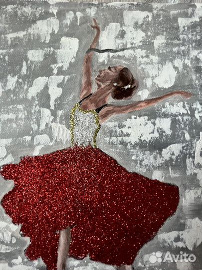 Картина маслом на холсте (Балерина)