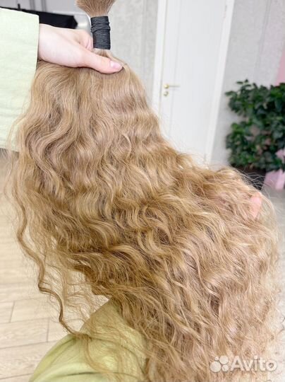 Волосы для наращивания, 50см, кудри