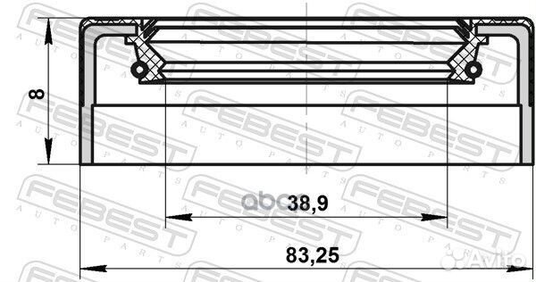 Сальник привода 38.9X83.25X8X8 95NEY42830808C