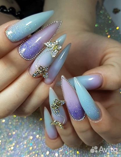 Наращивание ногтей,гель-лак