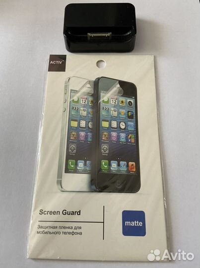 Док-станция для Apple iPhone 4, 4S + пленка