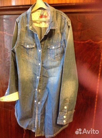 Сарафан, рубашка zara джинсовые