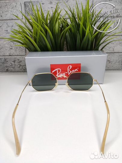 Очки Ray Ban Octagonal Black Gold