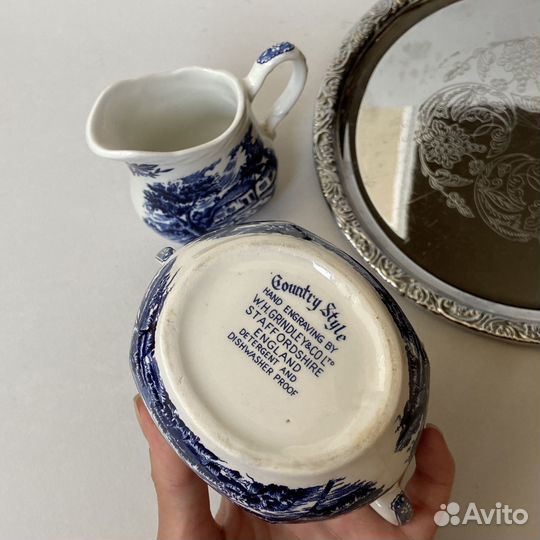 Сахарница и молочник винтаж Англия Staffordshire