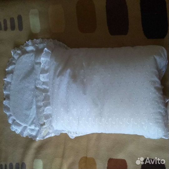 Меховой конверт для новорожденного