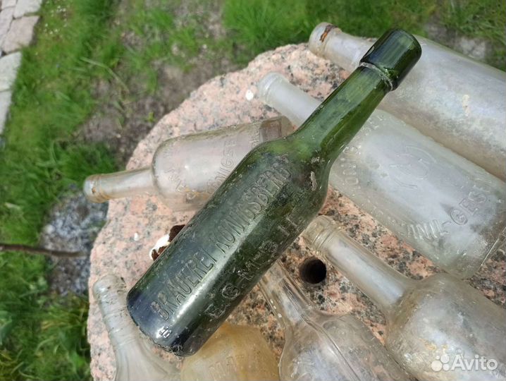 Старинные бутылки с надписью Кенигсберг