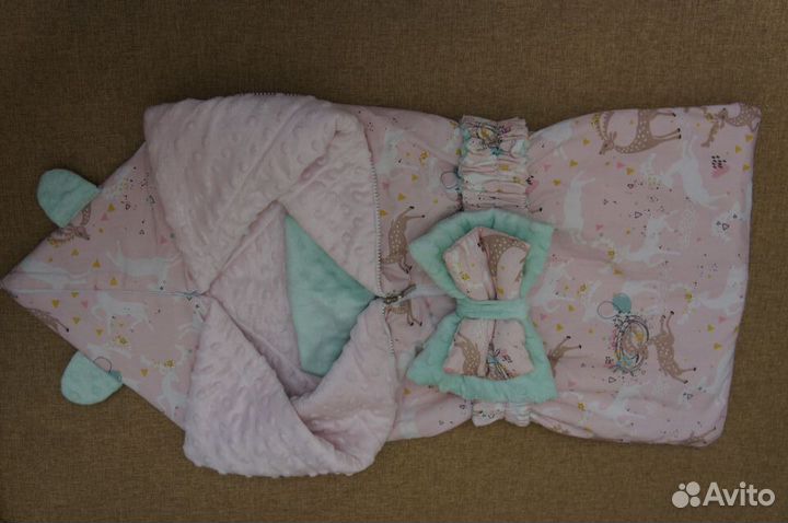 Конверт на выписку для девочки ручной работы