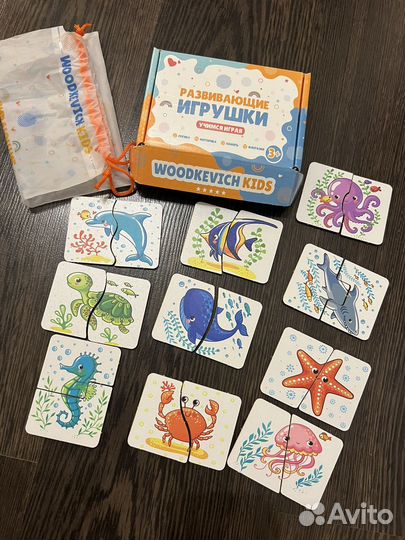 Развивающие деревянные игрушки для малышей пакетом