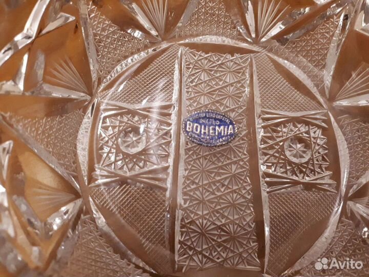 Пепельница хрустальная, Bohemia