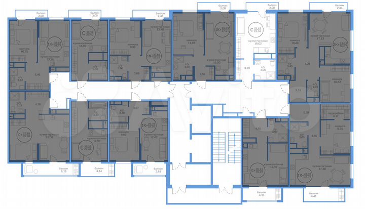 Квартира-студия, 23,5 м², 15/20 эт.