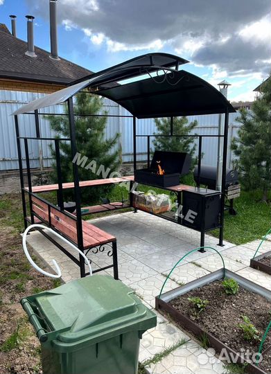 Мангал с крышей