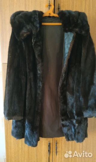 Шуба норковая с капюшоном 48-50-52