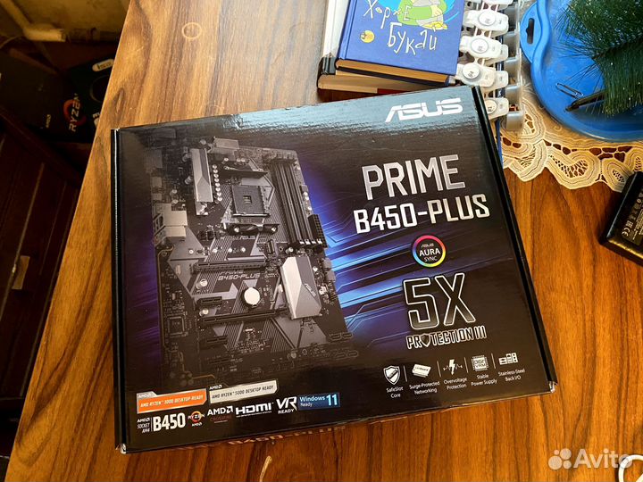 Asus prime B450-plus новая на гарантии