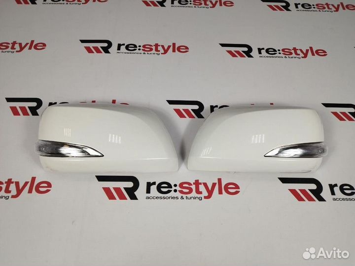 Накладки на зеркала Lexus LX570 08-11 Белые S2485