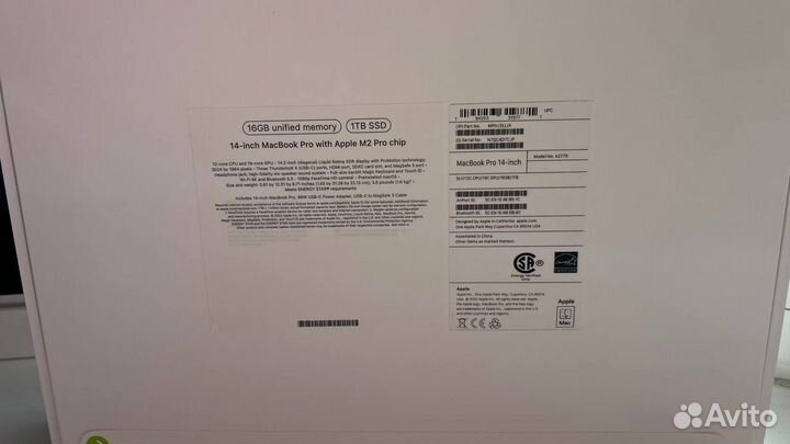 MacBook Pro 14 M2 Pro 16/1TB новый в наличии