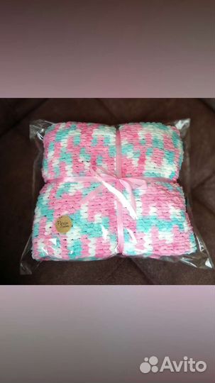 Плед детский вязаный ручная работа