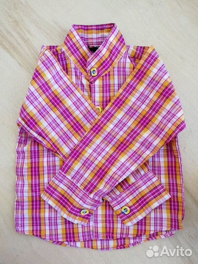 Рубашка в клетку 74 см