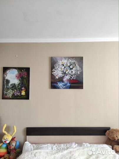 Картина маслом на холсте Ромашки