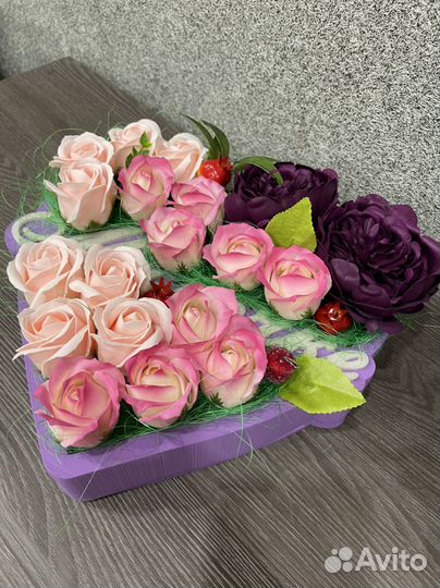 Букет из мыльных цветов ко дню мамы