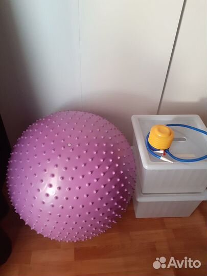 Мяч гимнастический массажный / фитбол с насосом