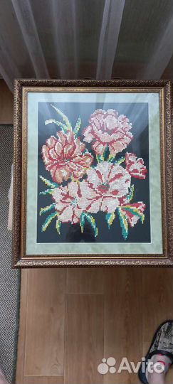 Картина вышитая крестиком ручная работа