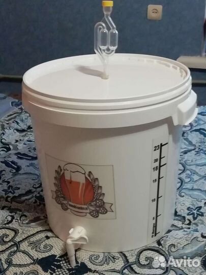 Бак для приготовления пива 24л+лопатка