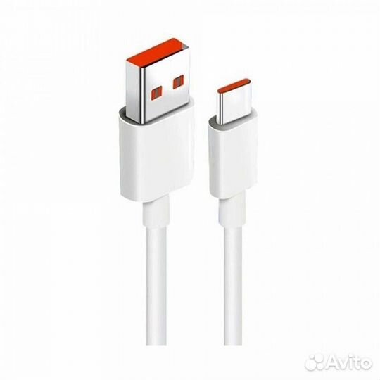 Кабель Xiaomi USB Type-C 100см 6A - белый
