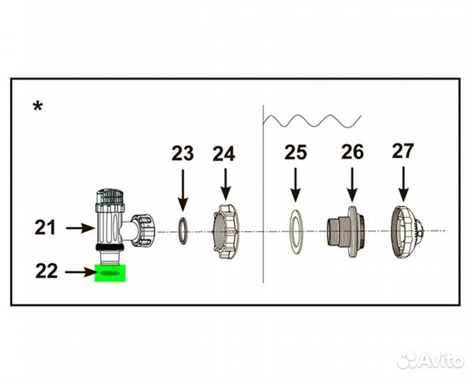 10262 Уплотнительное кольцо под шланги (38мм)