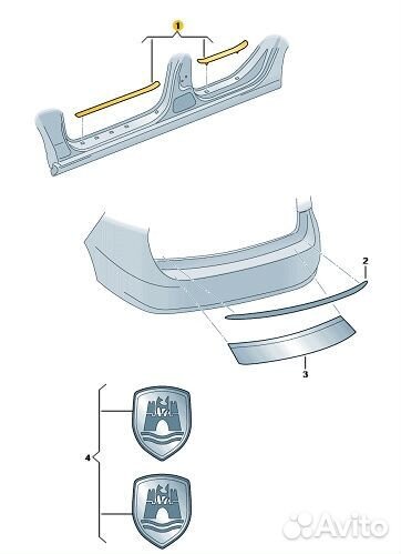 Защитная пленка порогов 2K8071310ZMD VAG